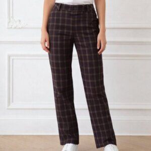 CROSSROADS Plaid Career Pants 8